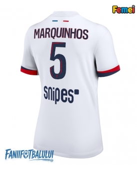 Paris Saint-Germain Marquinhos #5 Tricou Fotbal Replică 2025-26 Femei Deplasare